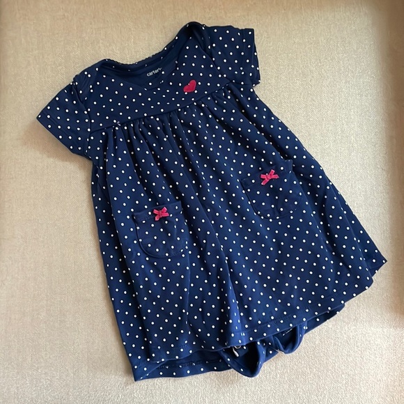 Carter's Dresses Carters Blue Polka Dot Dress Poshmark